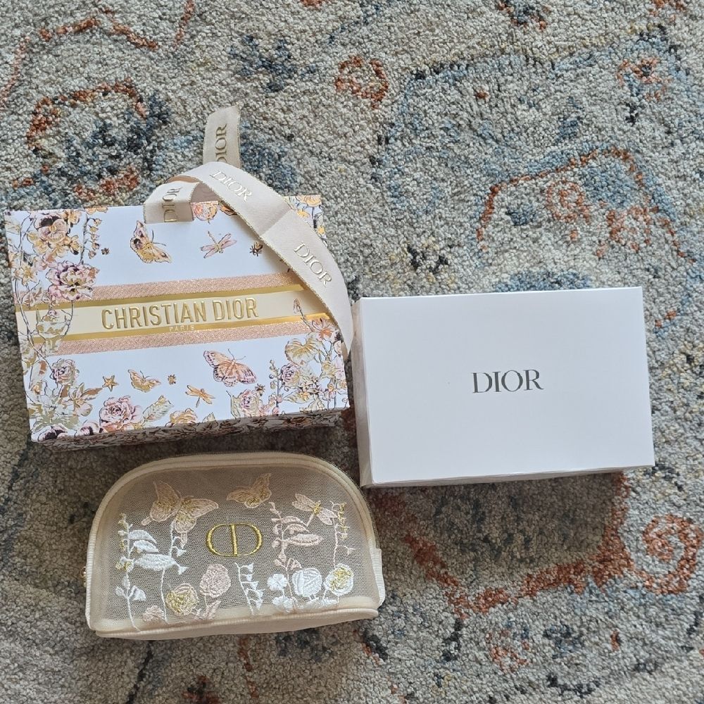 NEW Dior Beige Floral Women's Bag - Picture 3 of 13